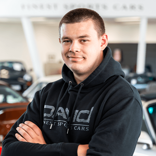 Max Madry, apprentice automotive mechatronics technician at David Finest Sports Cars in Hamburg